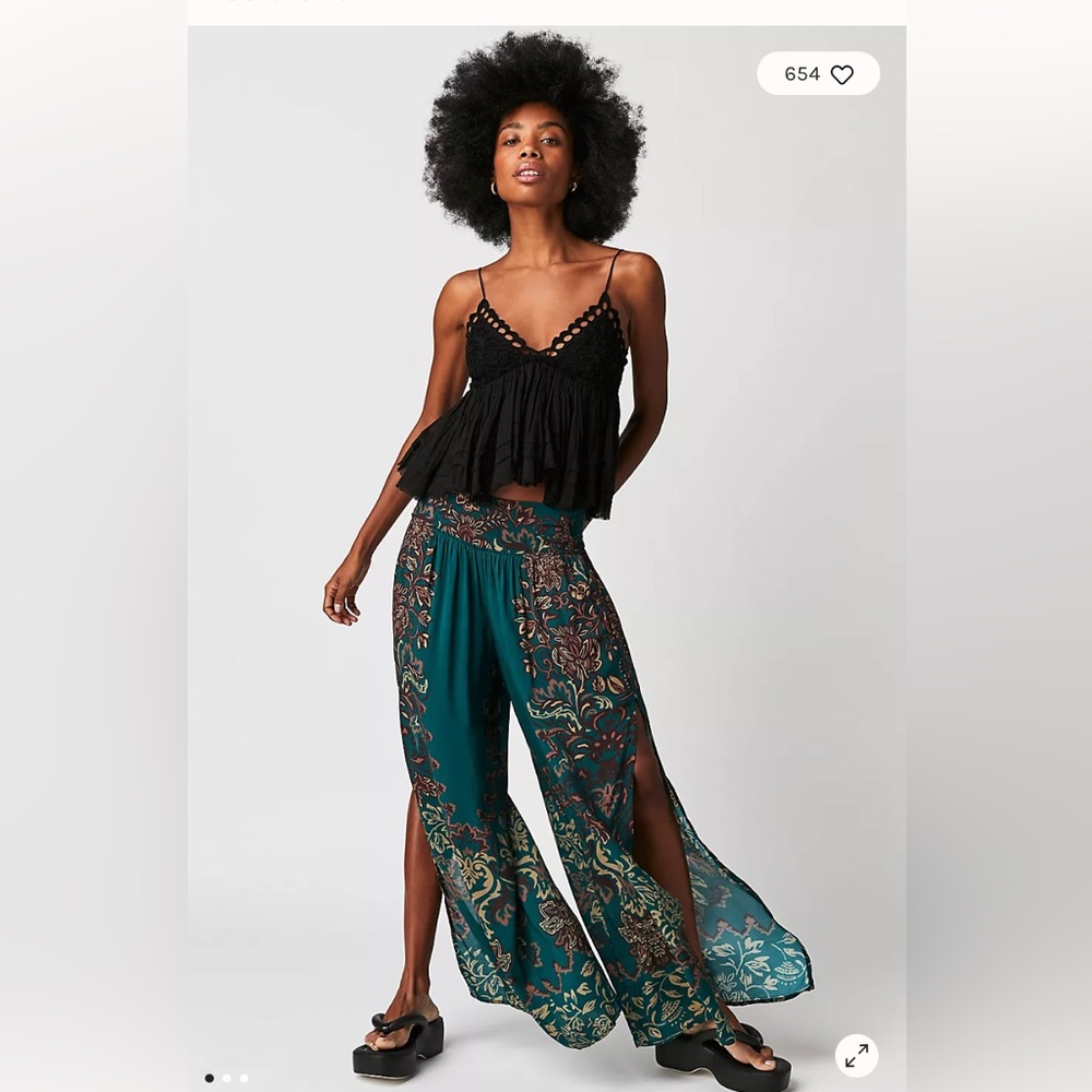 NWT Free People Sweet Arrival Wide Leg Pants Size Medium